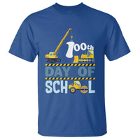 Funny 100TH Days Of School Construction T Shirt Vehicle Excavators
