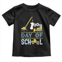 Funny 100TH Days Of School Construction Toddler T Shirt Vehicle Excavators