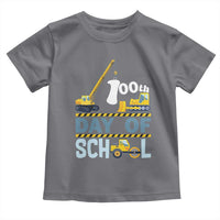 Funny 100TH Days Of School Construction Toddler T Shirt Vehicle Excavators