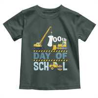 Funny 100TH Days Of School Construction Toddler T Shirt Vehicle Excavators