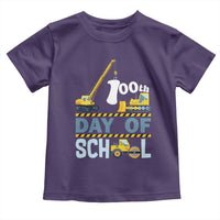 Funny 100TH Days Of School Construction Toddler T Shirt Vehicle Excavators