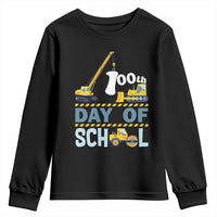 Funny 100TH Days Of School Construction Youth Sweatshirt Vehicle Excavators