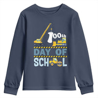 Funny 100TH Days Of School Construction Youth Sweatshirt Vehicle Excavators