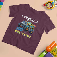 Funny I Crushed 100 Days Of School T Shirt For Kid Monster Truck 100th Day Of School