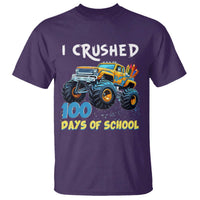 Funny I Crushed 100 Days Of School T Shirt Monster Truck 100th Day Of School