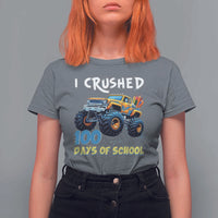 Funny I Crushed 100 Days Of School T Shirt For Women Monster Truck 100th Day Of School