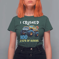 Funny I Crushed 100 Days Of School T Shirt For Women Monster Truck 100th Day Of School