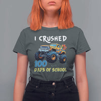 Funny I Crushed 100 Days Of School T Shirt For Women Monster Truck 100th Day Of School