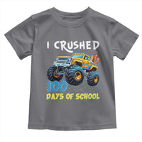 Funny I Crushed 100 Days Of School Toddler T Shirt Monster Truck 100th Day Of School