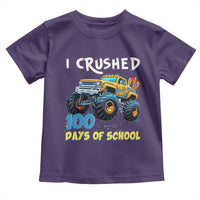 Funny I Crushed 100 Days Of School Toddler T Shirt Monster Truck 100th Day Of School