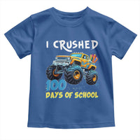 Funny I Crushed 100 Days Of School Toddler T Shirt Monster Truck 100th Day Of School