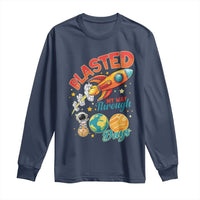 Funny Blasted My Way Through 100 Days Long Sleeve Shirt 100 Days Of School