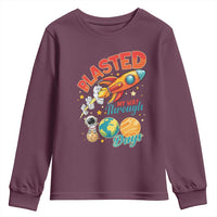 Funny Blasted My Way Through 100 Days Youth Sweatshirt 100 Days Of School
