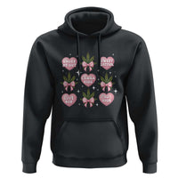 Funny Valentine's Day Weed Cannabis Marijuana Hearts Coquette Hoodie