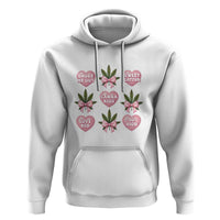 Funny Valentine's Day Weed Cannabis Marijuana Hearts Coquette Hoodie