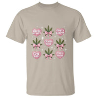 Funny Valentine's Day Weed Cannabis Marijuana Hearts Coquette T Shirt