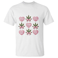 Funny Valentine's Day Weed Cannabis Marijuana Hearts Coquette T Shirt