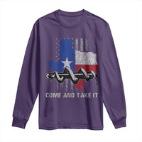 History Of Texas Long Sleeve Shirt Come And Take It Gonzales Texas Map American Flag