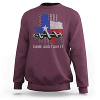 History Of Texas Sweatshirt Come And Take It Gonzales Texas Map American Flag