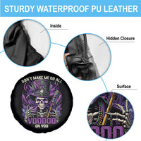 Funny Mardi Gras Voodoo Spare Tire Cover Don't Make Me Go All Voodoo On You New Orleans Witch Doctor