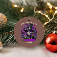 Funny Mardi Gras Voodoo Ceramic Ornament Don't Make Me Go All Voodoo On You New Orleans Witch Doctor
