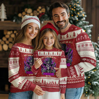 Funny Mardi Gras Voodoo Ugly Christmas Sweater Don't Make Me Go All Voodoo On You New Orleans Witch Doctor