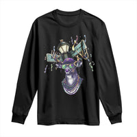 Funny Mardi Gras Mississippi Deer Long Sleeve Shirt Biloxi Ocean Springs Carnival