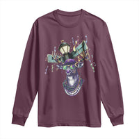 Funny Mardi Gras Mississippi Deer Long Sleeve Shirt Biloxi Ocean Springs Carnival