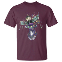 Funny Mardi Gras Mississippi Deer T Shirt Biloxi Ocean Springs Carnival