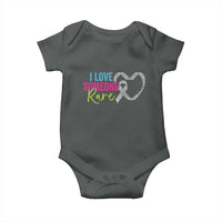 Rare Disease Awareness Baby Onesie I Love Someone Rare Zebra Ribbon