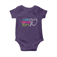 Rare Disease Awareness Baby Onesie I Love Someone Rare Zebra Ribbon