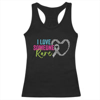 Rare Disease Awareness Racerback Tank Top I Love Someone Rare Zebra Ribbon