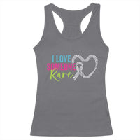 Rare Disease Awareness Racerback Tank Top I Love Someone Rare Zebra Ribbon