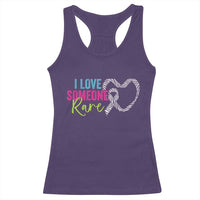 Rare Disease Awareness Racerback Tank Top I Love Someone Rare Zebra Ribbon