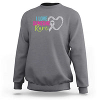 Rare Disease Awareness Sweatshirt I Love Someone Rare Zebra Ribbon