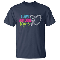 Rare Disease Awareness T Shirt I Love Someone Rare Zebra Ribbon
