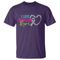 Rare Disease Awareness T Shirt I Love Someone Rare Zebra Ribbon