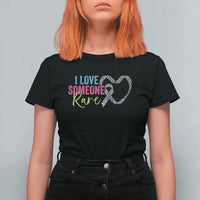 Rare Disease Awareness T Shirt For Women I Love Someone Rare Zebra Ribbon