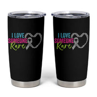 Rare Disease Awareness Tumbler Cup I Love Someone Rare Zebra Ribbon