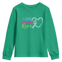 Rare Disease Awareness Youth Sweatshirt I Love Someone Rare Zebra Ribbon