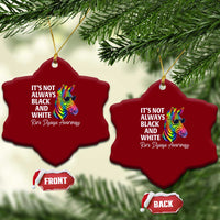 Rare Disease Awareness Ceramic Ornament It Is Not Always Black And White Colorful Zebra