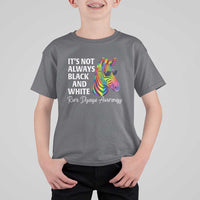 Rare Disease Awareness T Shirt For Kid It Is Not Always Black And White Colorful Zebra