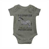 I Confuse Physicians Rare Disease Awareness Baby Onesie Funny Zebra