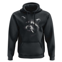 Funny Raccoon Smoking Cigarette Meme Hoodie Trash Panda Face Y2K Graphic