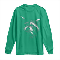 Funny Raccoon Smoking Cigarette Meme Long Sleeve Shirt Trash Panda Face Y2K Graphic