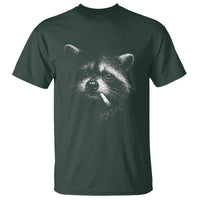 Funny Raccoon Smoking Cigarette Meme T Shirt Trash Panda Face Y2K Graphic