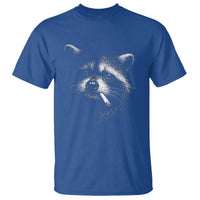 Funny Raccoon Smoking Cigarette Meme T Shirt Trash Panda Face Y2K Graphic