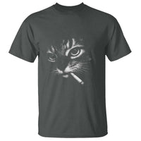 Funny Cat Smoking Cigarette Meme T Shirt Cat Face Y2K Graphic
