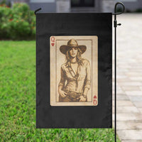Funny Western Valentine Cowgirl Queen of Hearts Card Garden Flag