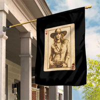 Funny Western Valentine Cowgirl Queen of Hearts Card Garden Flag